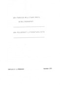(73) UN forces military mail : bibliography  = UN-Feldpost Literaturliste / compiled by J. L. Emmenegger