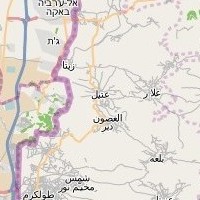 post offices in Palestine: area map for (14) Attil