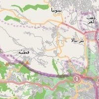 post offices in Palestine: area map for (34) Biddu
