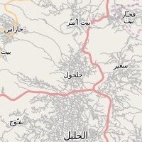 post offices in Palestine: area map for (55) Halhul