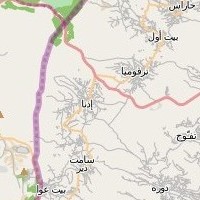 post offices in Palestine: area map for (59) Idhna